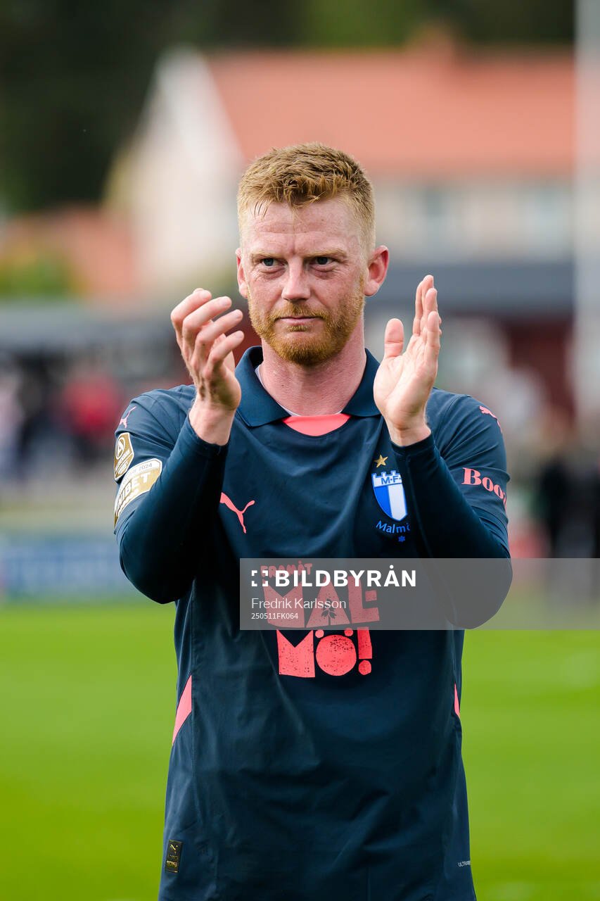 Malmö FFs Anders Christiansen efter fotbollsmatchen i Allsvenskan mellan Degerfors och Malmö FF den 11 maj 2025 i Degerfors. 