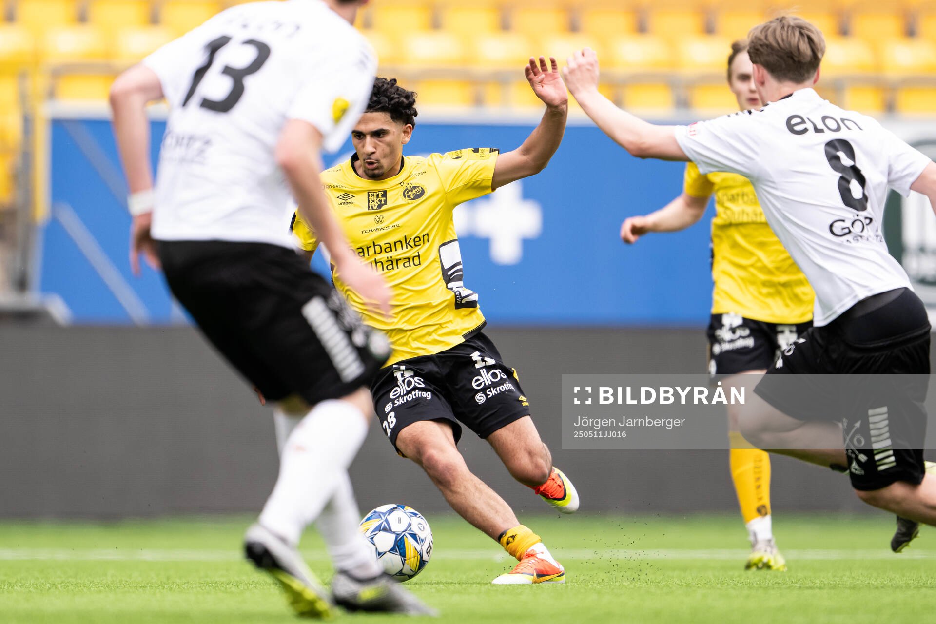 Elfsborgs Aryan Vaghti Chaluosi under fotbollsmatchen i P17 Allsvenskan Södra mellan Elfsborg och Örebro den 11 maj 2025 i Borås.