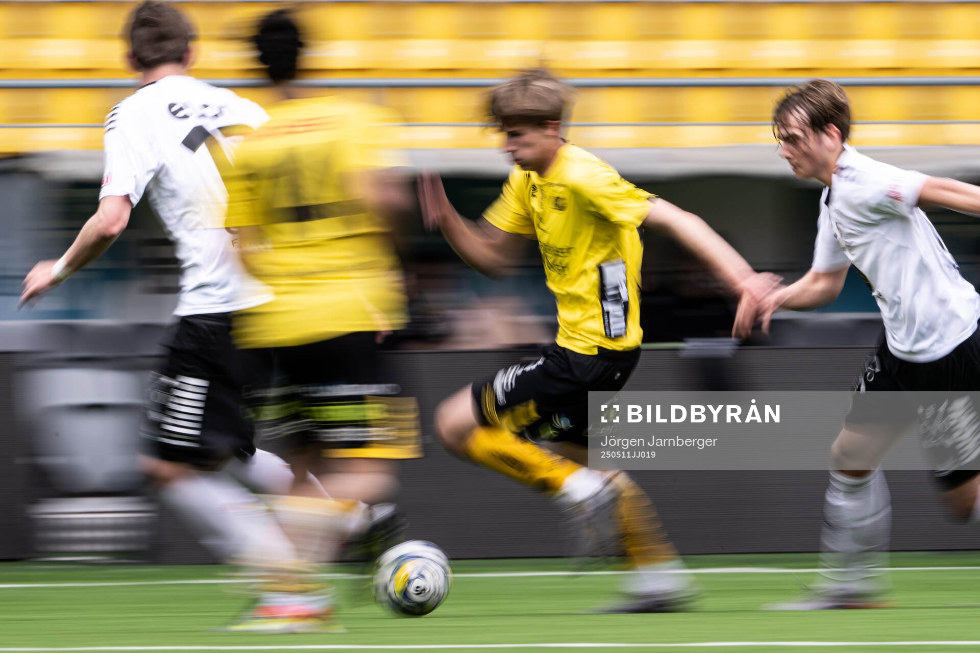 Elfsborgs Max Eric Johansson under fotbollsmatchen i P17 Allsvenskan Södra mellan Elfsborg och Örebro den 11 maj 2025 i Borås.
