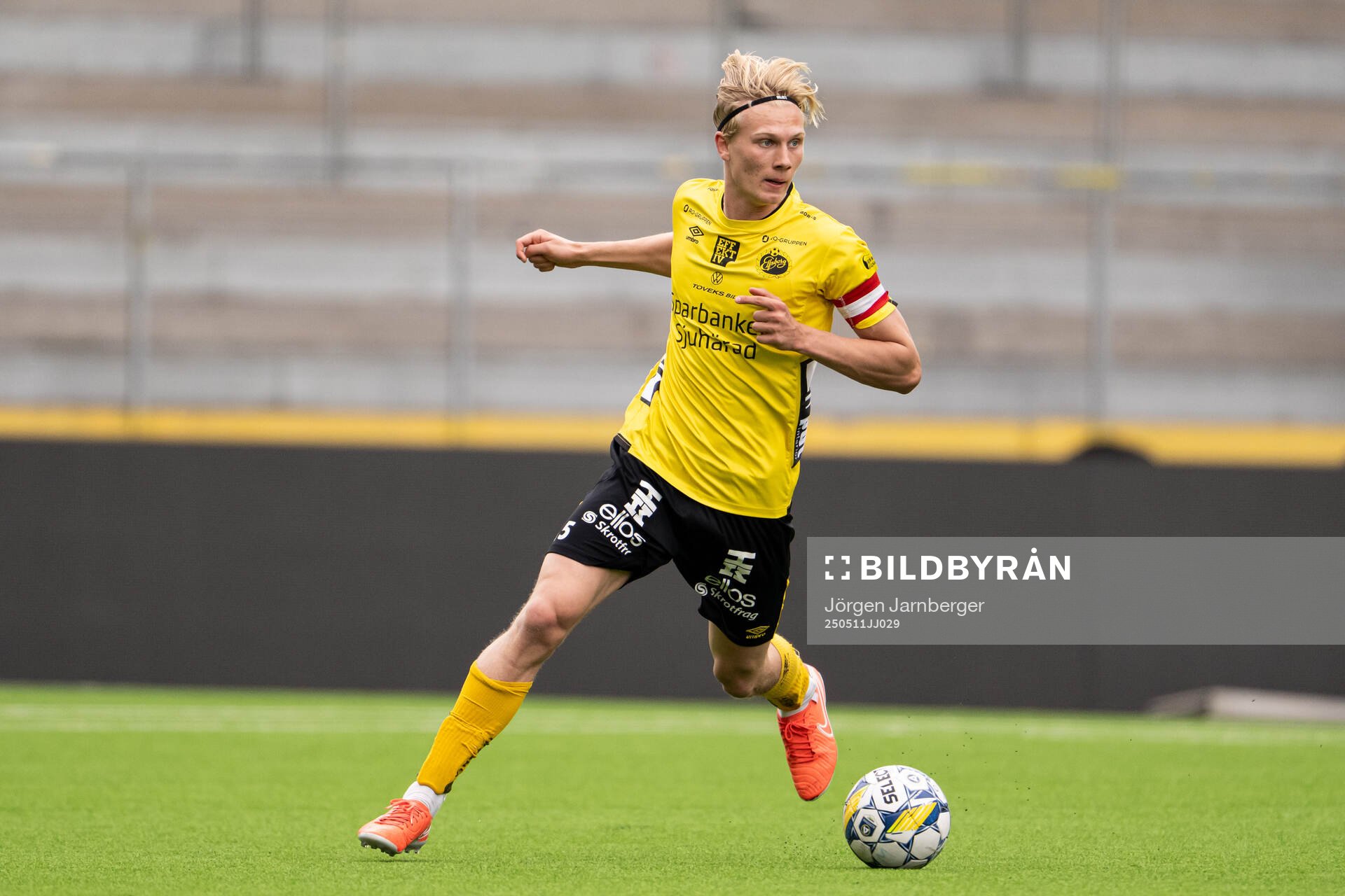Elfsborgs Kasper Örtegren under fotbollsmatchen i P17 Allsvenskan Södra mellan Elfsborg och Örebro den 11 maj 2025 i Borås. 