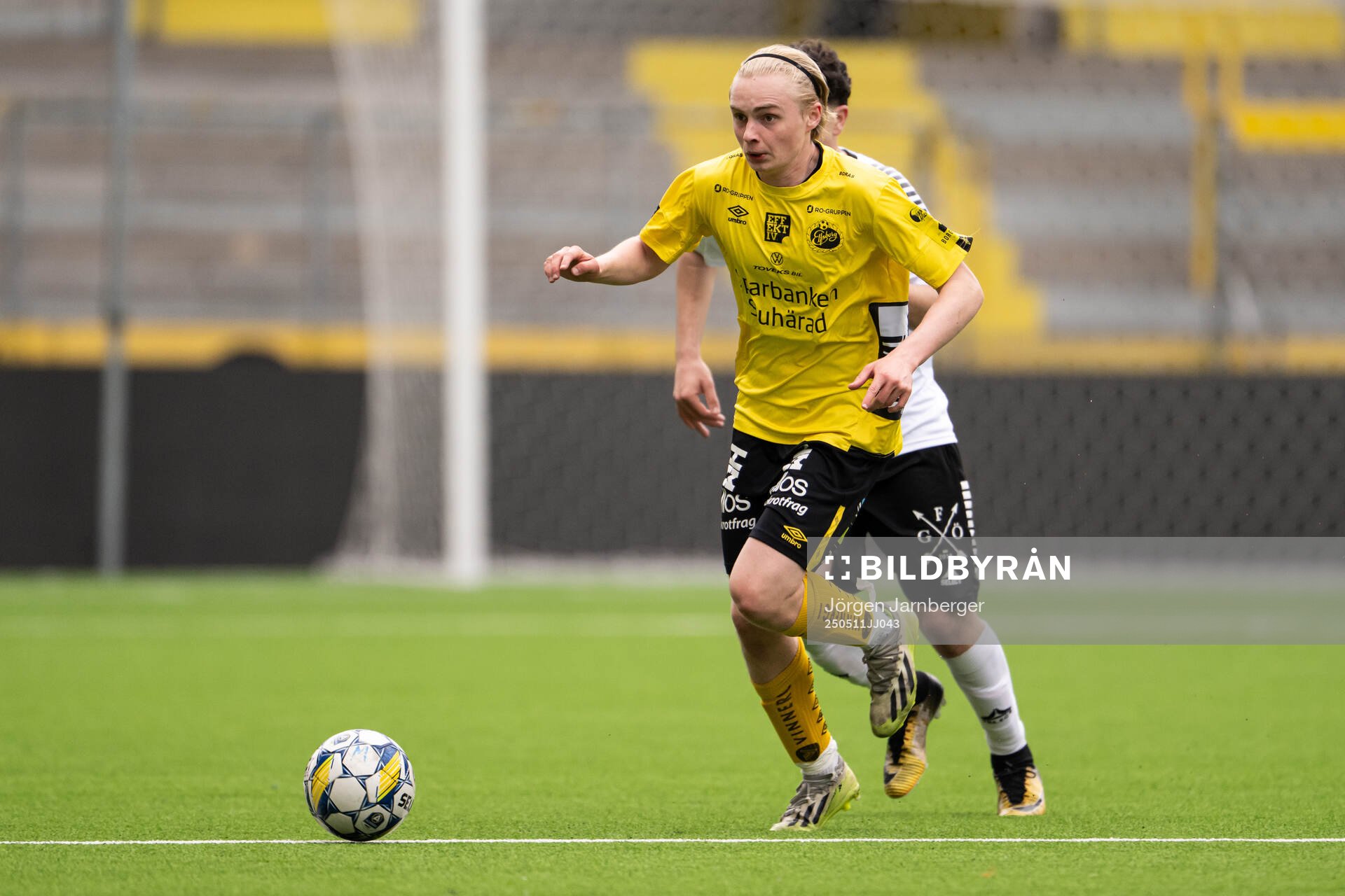 Elfsborgs Arvid Sandberg under fotbollsmatchen i P17 Allsvenskan Södra mellan Elfsborg och Örebro den 11 maj 2025 i Borås. 
