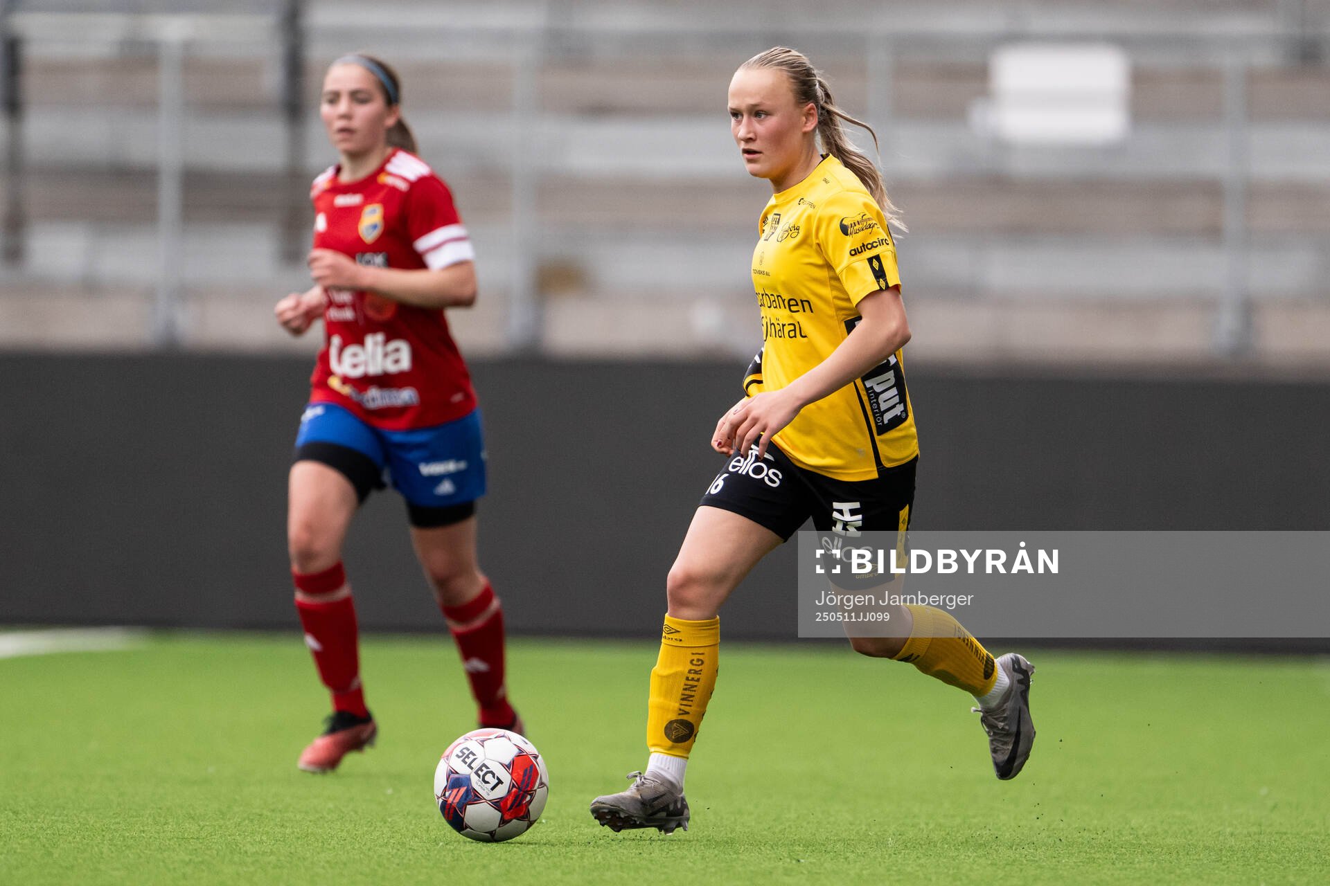 Elfsborgs Tilde Parkhagen under fotbollsmatchen i Div 3, Västra, Dam mellan Elfsborg och Gautiod den 11 maj 2025 i Borås. 