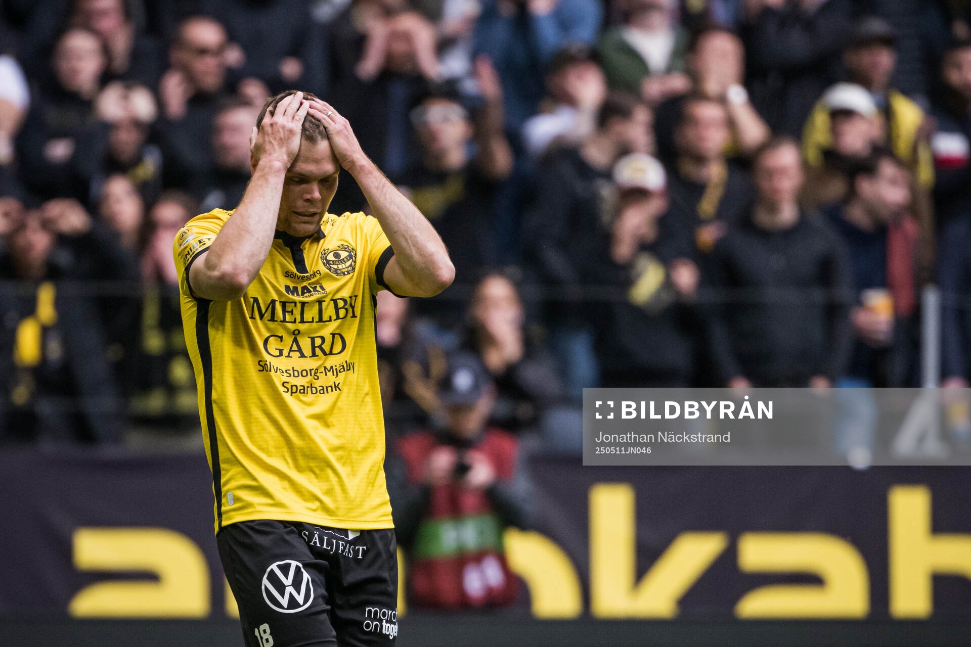 Mjällbys Jacob Bergström deppar