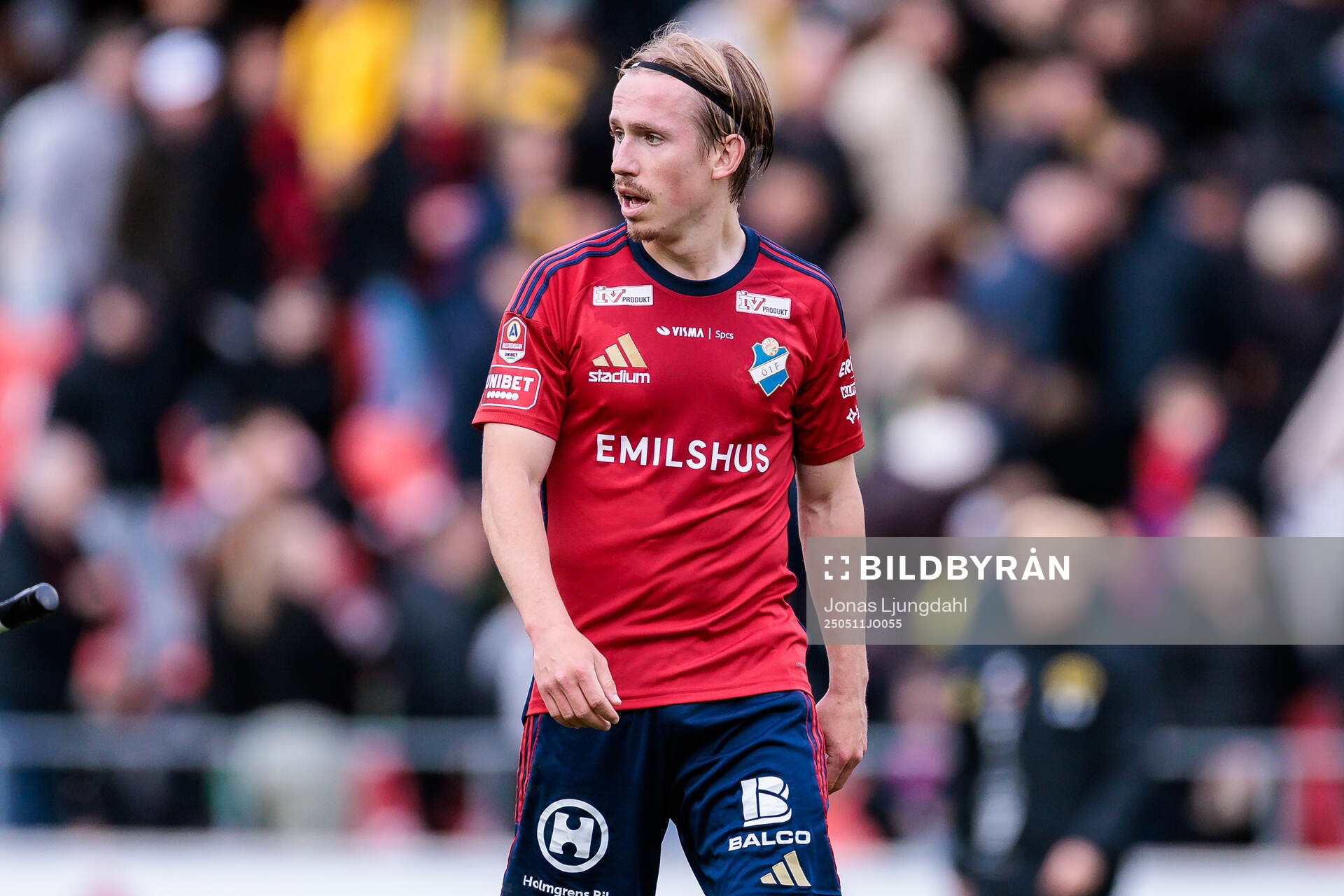 Östers David Seger deppar efter fotbollsmatchen i Allsvenskan mellan Öster och Elfsborg den 11 maj 2025 i Växjö. 