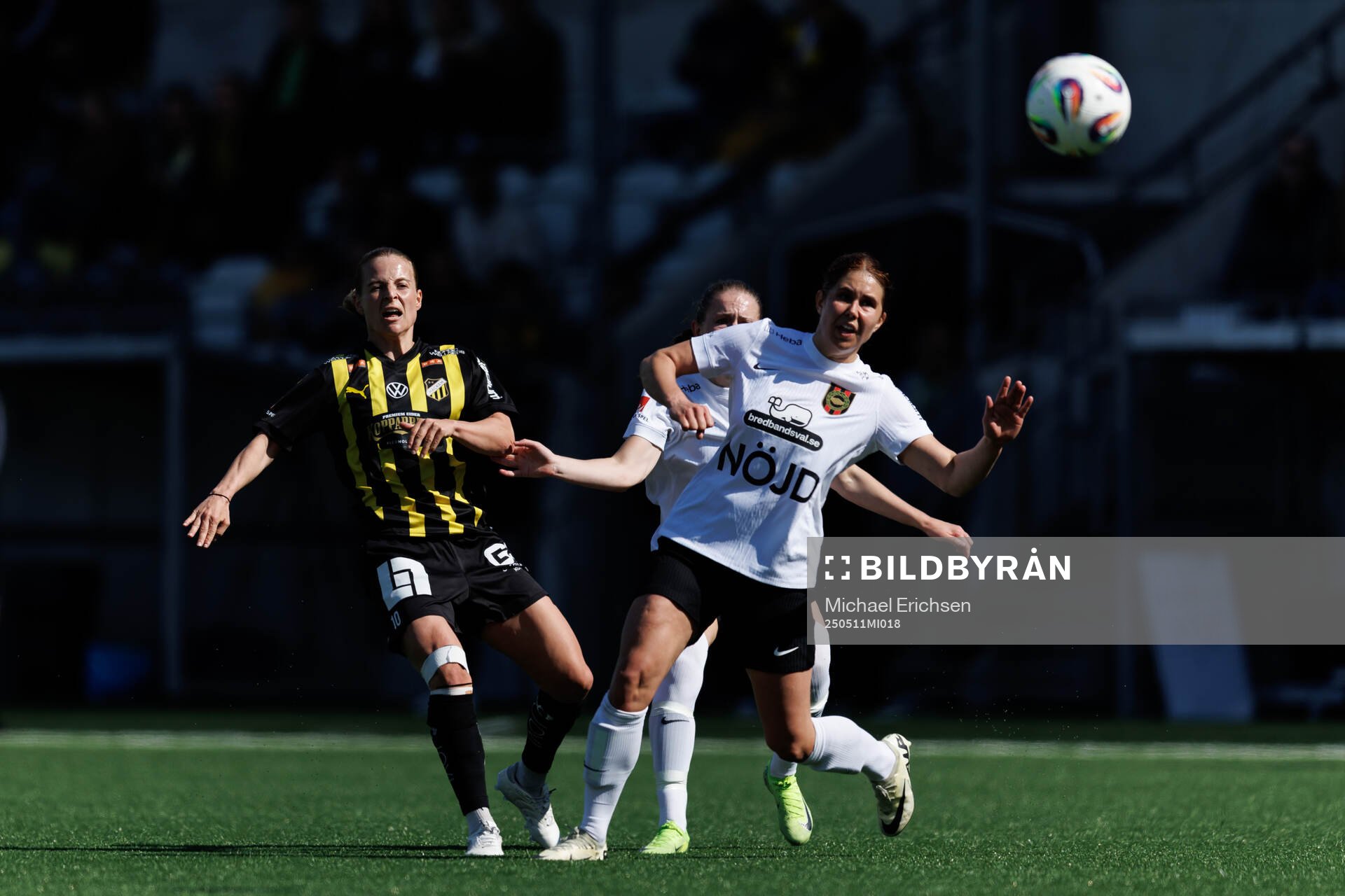 Häckens Anna Anvegård under fotbollsmatchen i Damallsvenskan mellan Häcken och Brommapojkarna den 11 maj 2025 i Göteborg. 