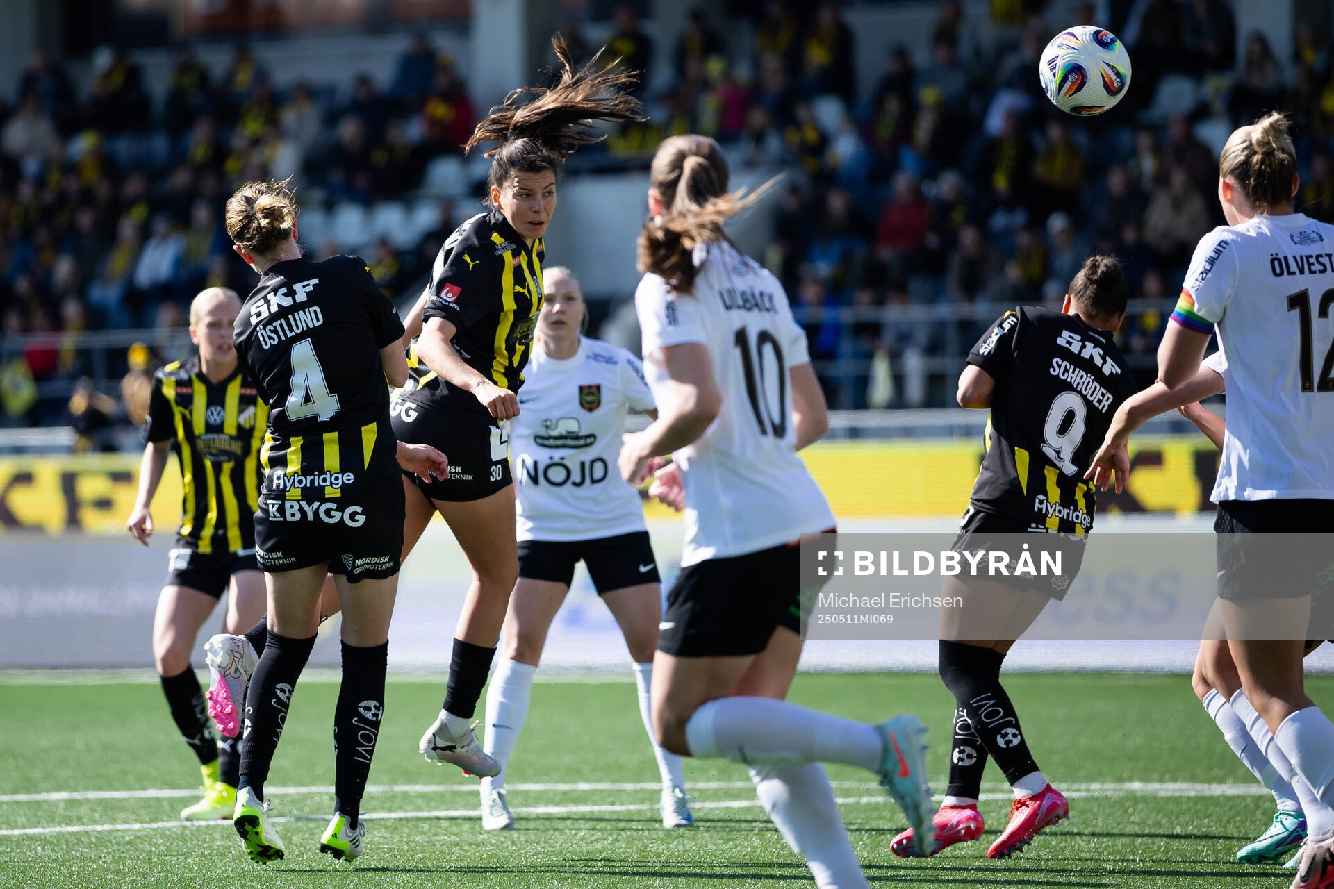 Häckens Helena Sampaio under fotbollsmatchen i Damallsvenskan mellan Häcken och Brommapojkarna den 11 maj 2025 i Göteborg. 