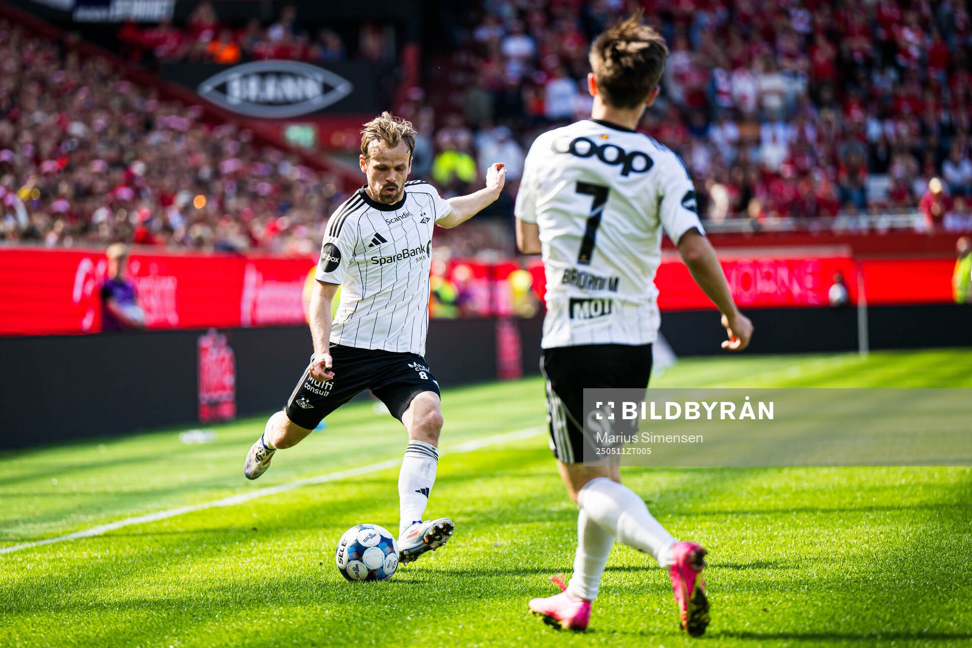 Iver Tobias Rørvik Fossum of Rosenborg during the Eliteserien match between Brann and Rosenborg on May 11, 2025 in Bergen. 