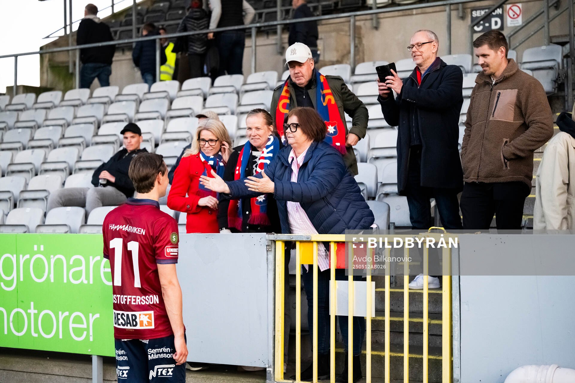 Örgrytes Noah Christoffersson efter fotbollsmatchen i Superettan mellan Landskrona och Örgryte den 12 maj 2025 i Landskrona. 