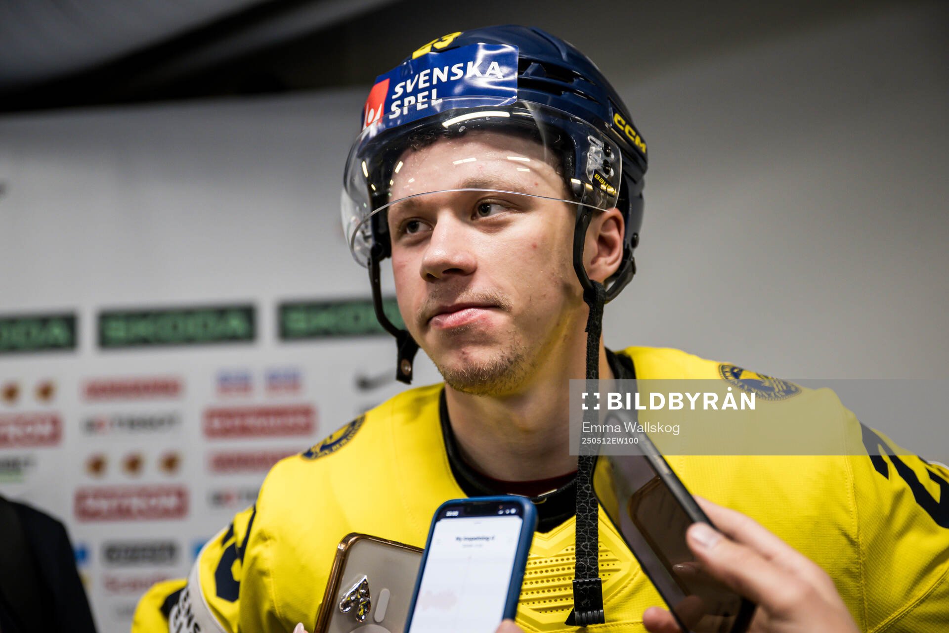 Lucas Raymond of Sweden is being interviewed