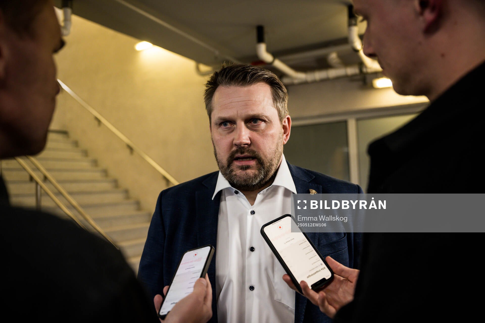 Head coach Anti Pennanen of Finland is being interviewed