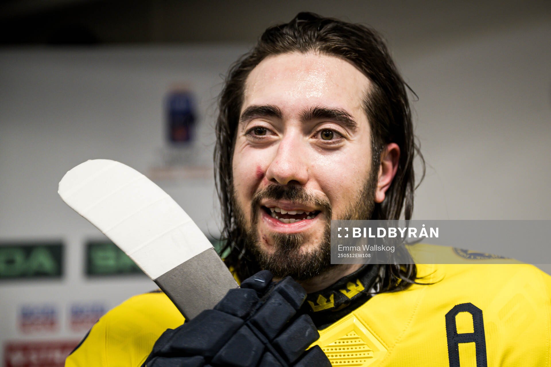 Mika Zibanejad of Sweden is being interviewed