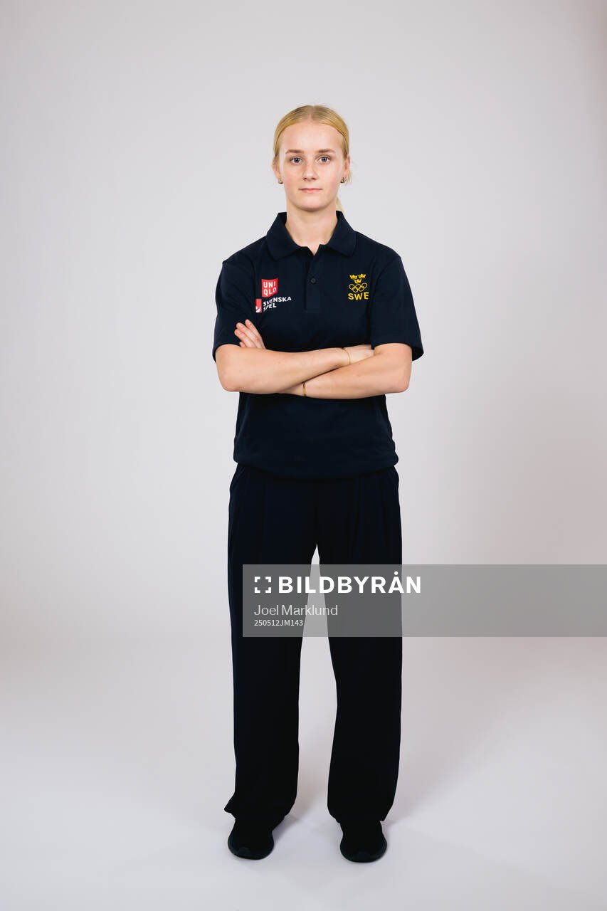 Ice hockey athlete Mira Hallin of Sweden poses for a