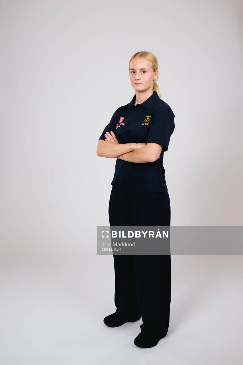 Ice hockey athlete Mira Hallin of Sweden poses for a