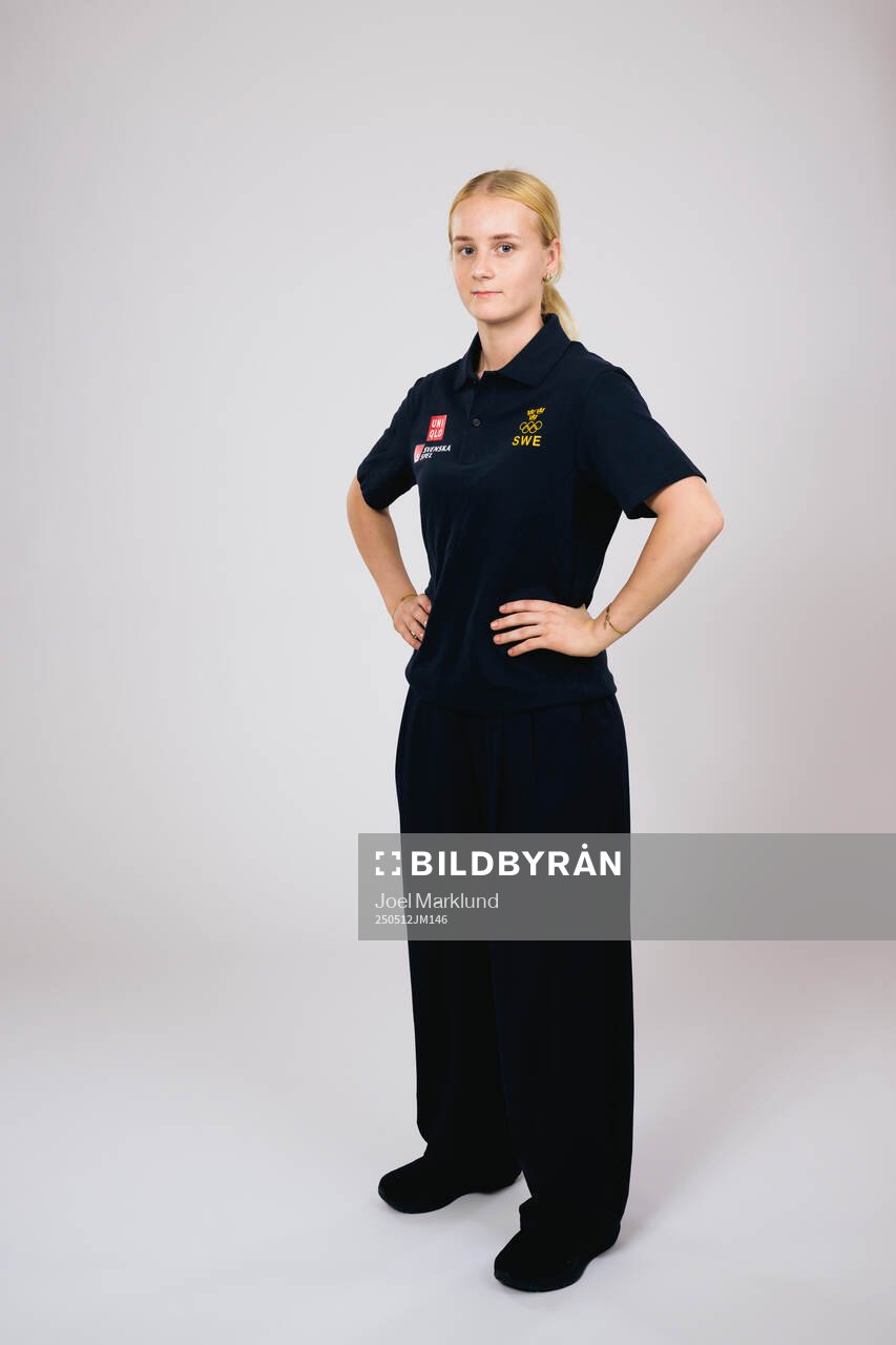 Ice hockey athlete Mira Hallin of Sweden poses for a