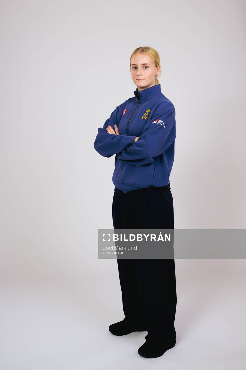 Ice hockey athlete Mira Hallin of Sweden poses for a
