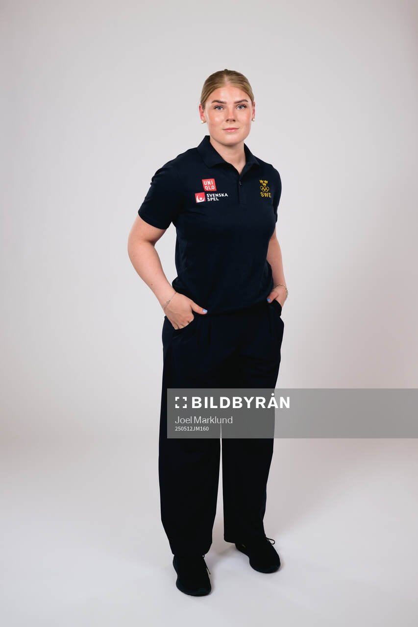 Ice hockey athlete Lova Blom of Sweden poses for a portrait