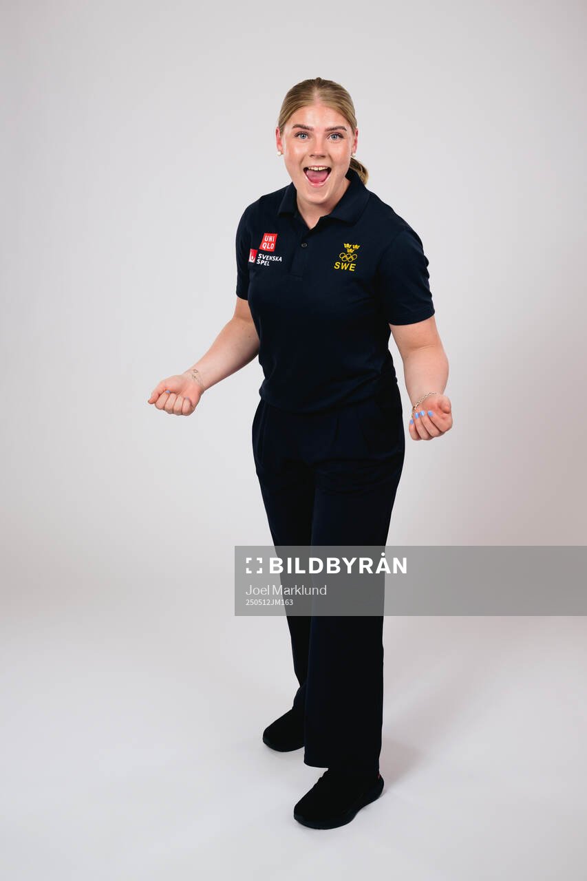 Ice hockey athlete Lova Blom of Sweden poses for a portrait