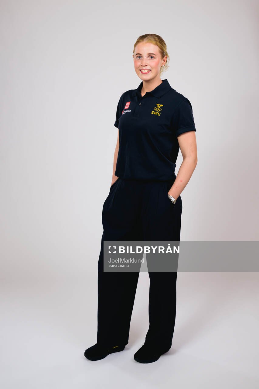 Ice hockey athlete Emma Forsgren of Sweden poses for a