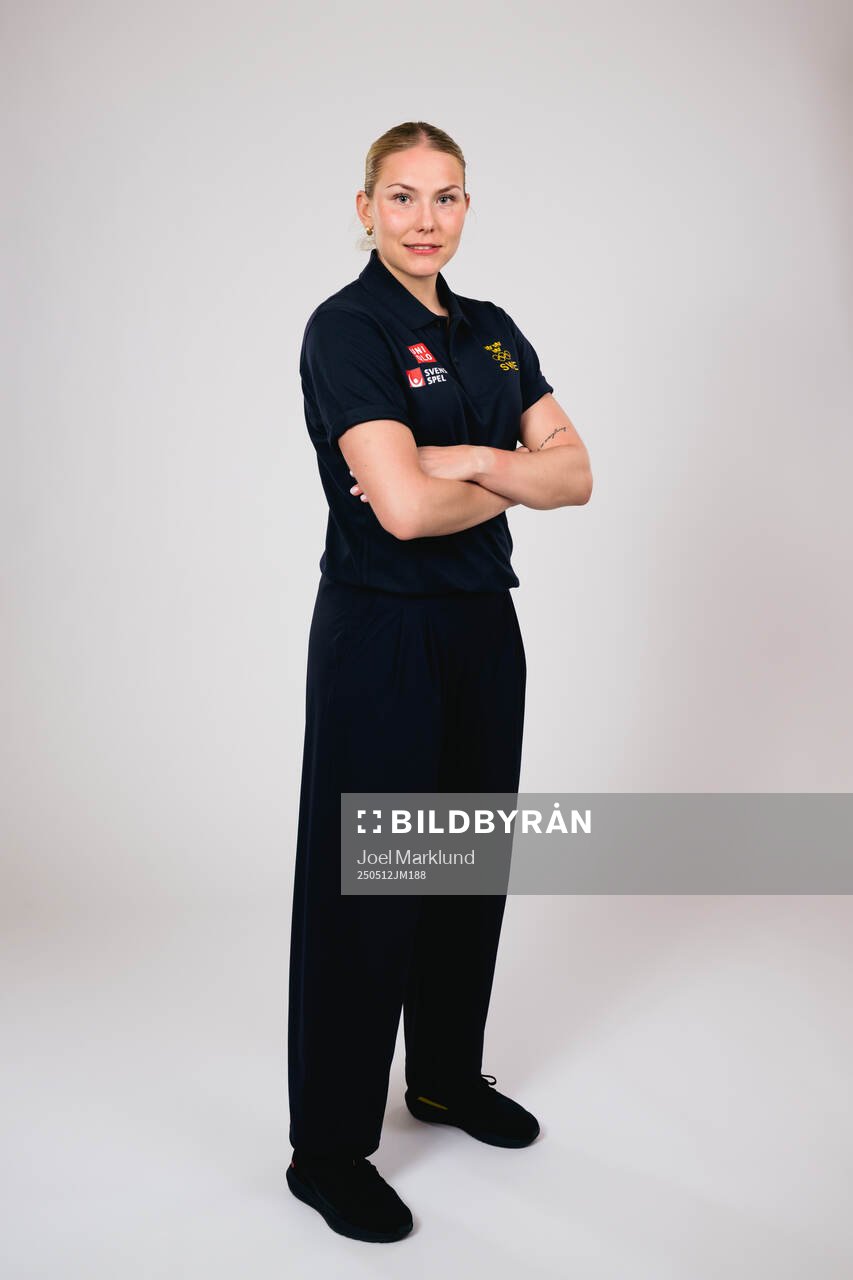 Ice hockey athlete Elin Svensson of Sweden poses for a