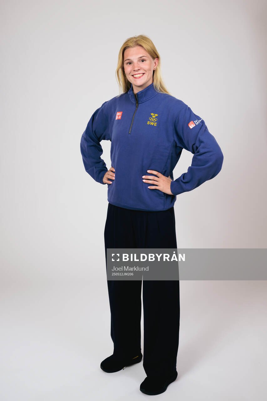 Ice hockey athlete Thea Johansson of Sweden poses for a