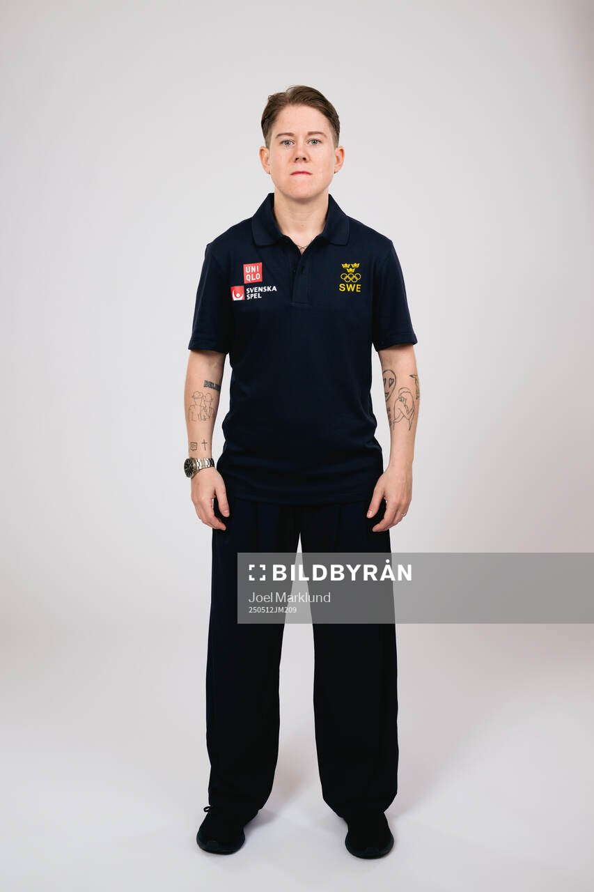 Ice hockey athlete Lisa Johansson of Sweden poses for a