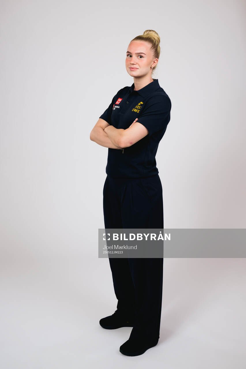 Ice hockey athlete Wilma Sundin of Sweden poses for a