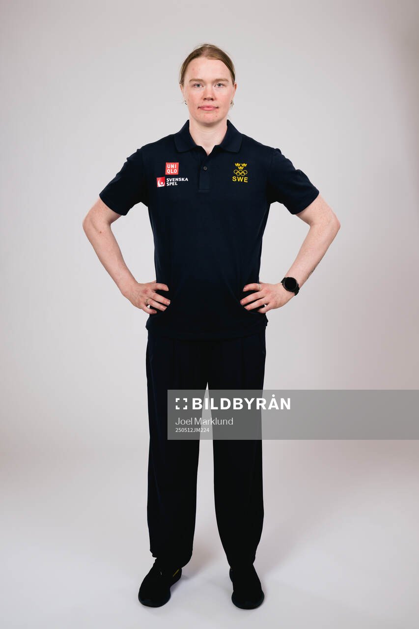 Ice hockey athlete Sara Hjalmarsson of Sweden poses for a