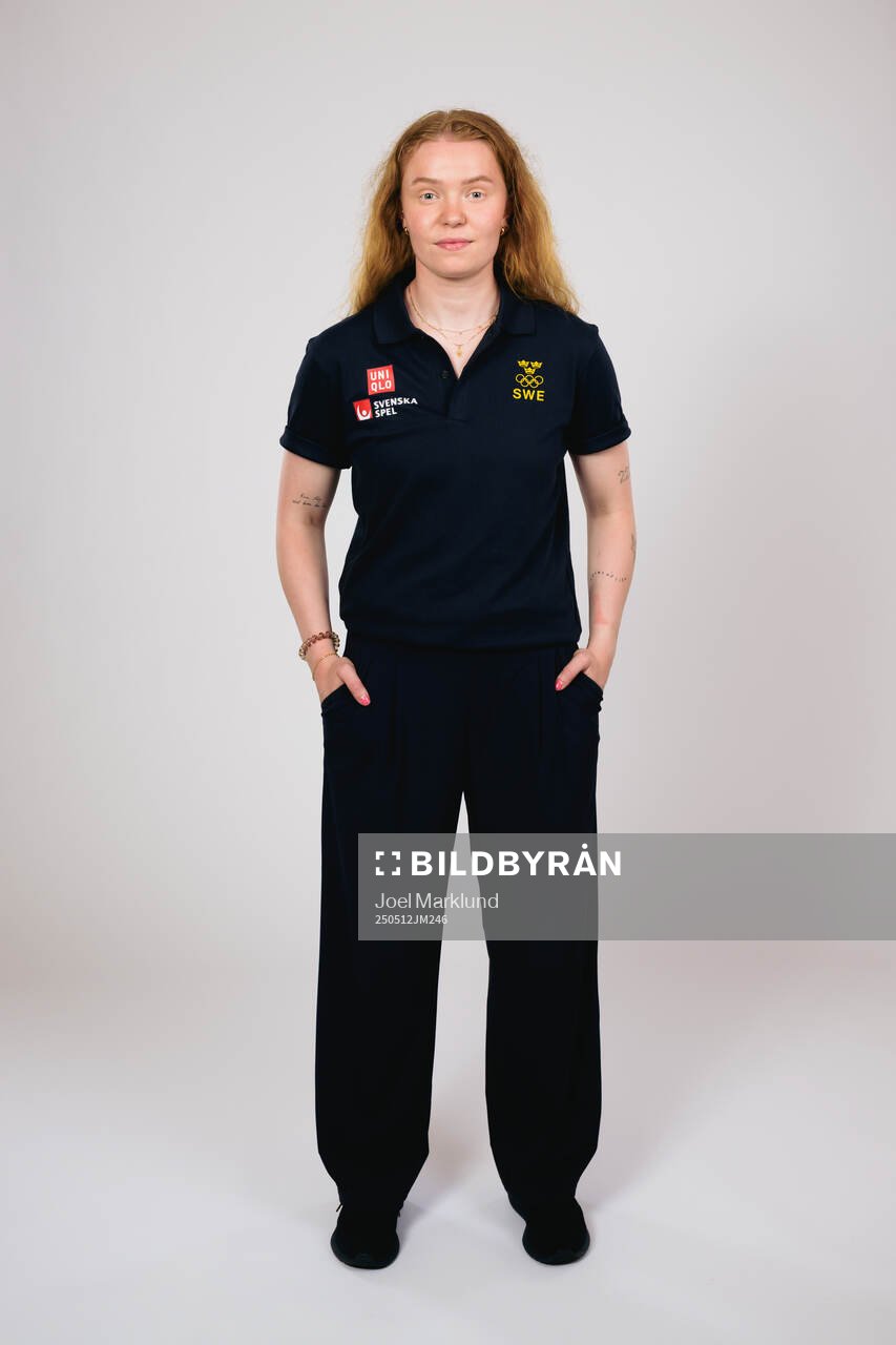 Ice hockey athlete Paula Bergström of Sweden poses for a