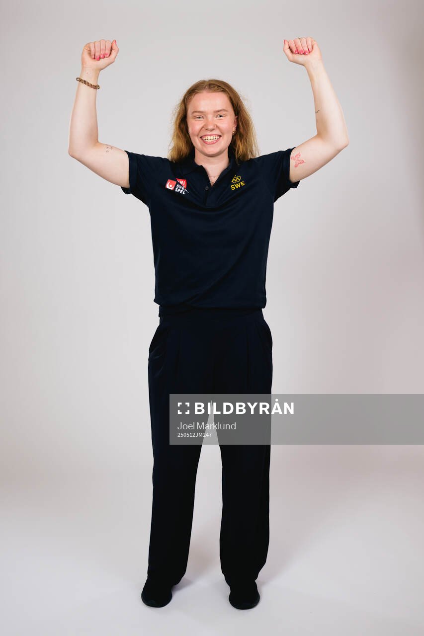Ice hockey athlete Paula Bergström of Sweden poses for a