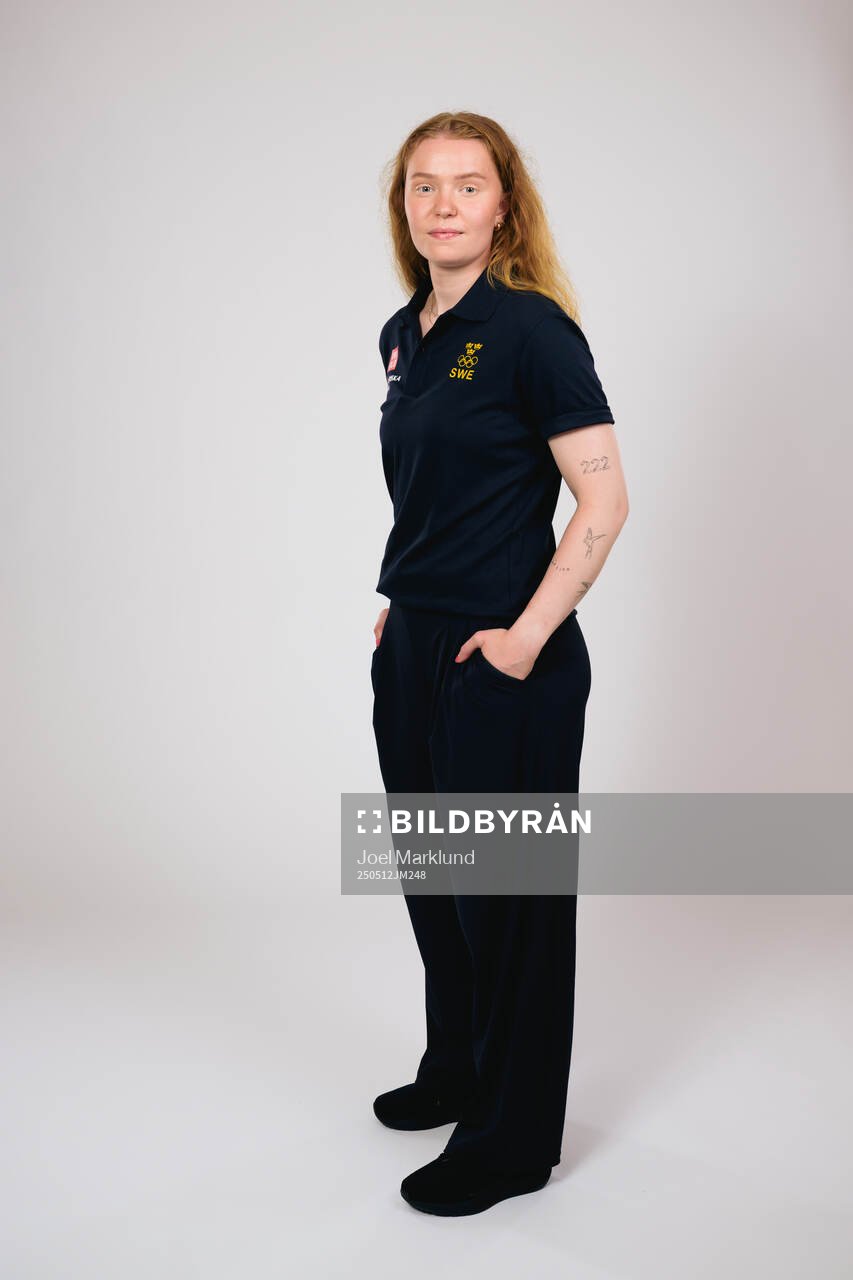 Ice hockey athlete Paula Bergström of Sweden poses for a