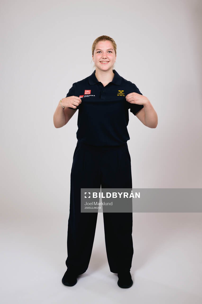 Ice hockey athlete Ebba Hedqvist of Sweden poses for a
