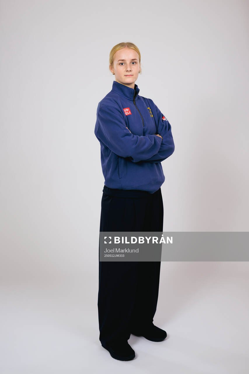 Ice hockey athlete Mira Hallin of Sweden poses for a