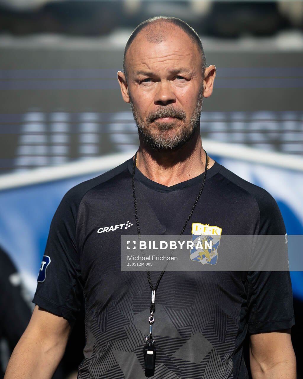 IFK Göteborgs assisterande tränare Joachim Björklund inför fotbollsmatchen i Allsvenskan mellan IFK Göteborg och Djurgården den 12 maj 2025 i Göteborg.