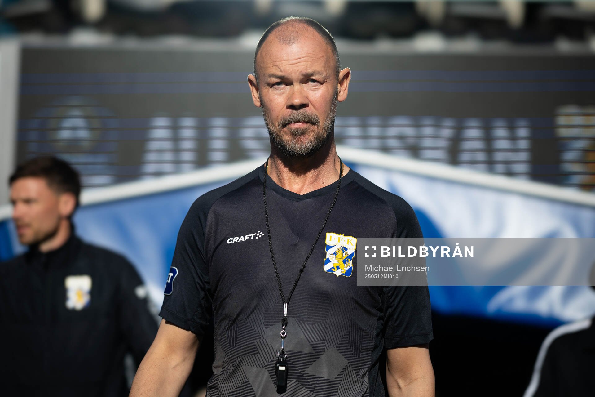 IFK Göteborgs assisterande tränare Joachim Björklund inför fotbollsmatchen i Allsvenskan mellan IFK Göteborg och Djurgården den 12 maj 2025 i Göteborg.