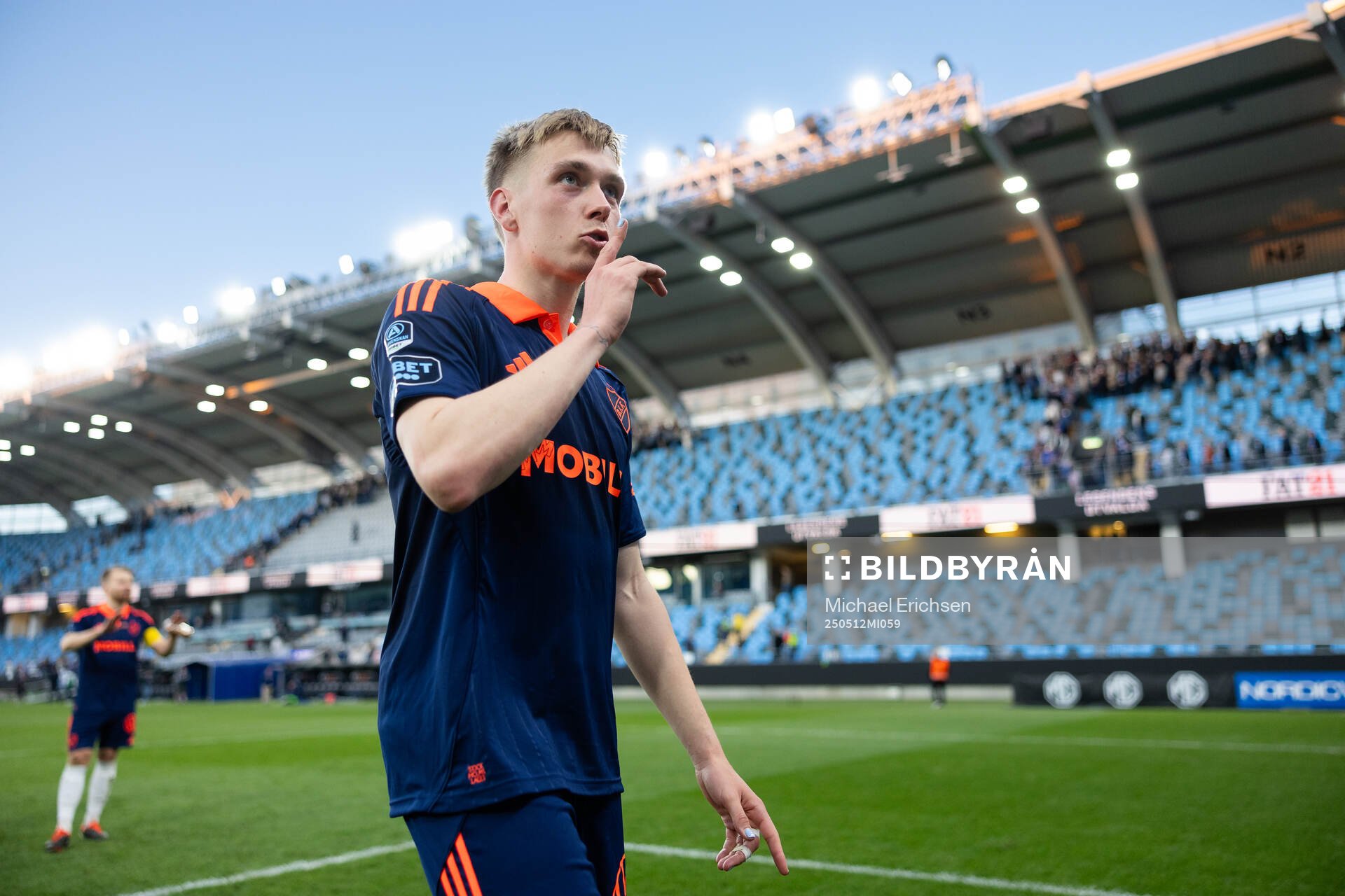 Djurgårdens Santeri Haarala efter fotbollsmatchen i Allsvenskan mellan IFK Göteborg och Djurgården den 12 maj 2025 i Göteborg. 