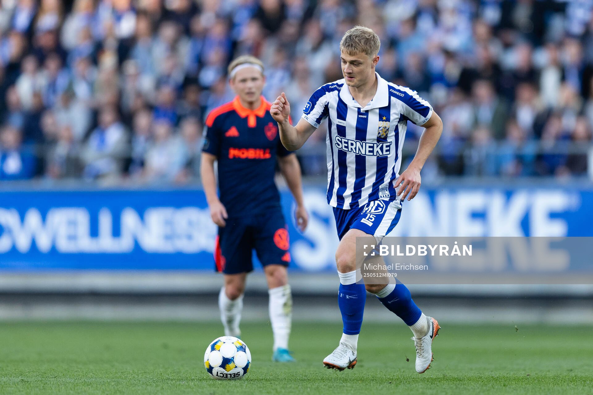 IFK Göteborgs David Kruse under fotbollsmatchen i Allsvenskan mellan IFK Göteborg och Djurgården den 12 maj 2025 i Göteborg. 