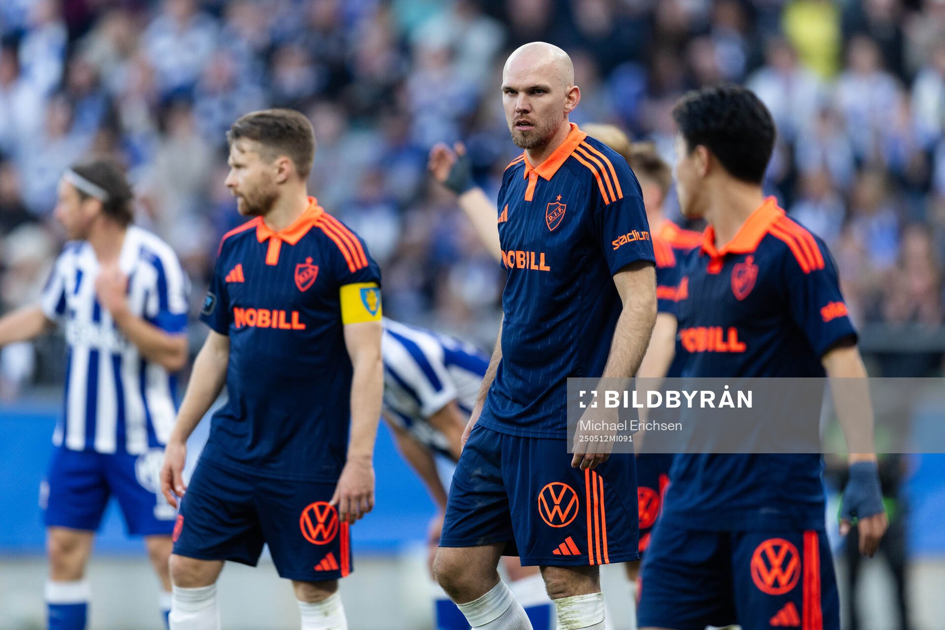 Djurgårdens Marcus Danielson under fotbollsmatchen i Allsvenskan mellan IFK Göteborg och Djurgården den 12 maj 2025 i Göteborg. 