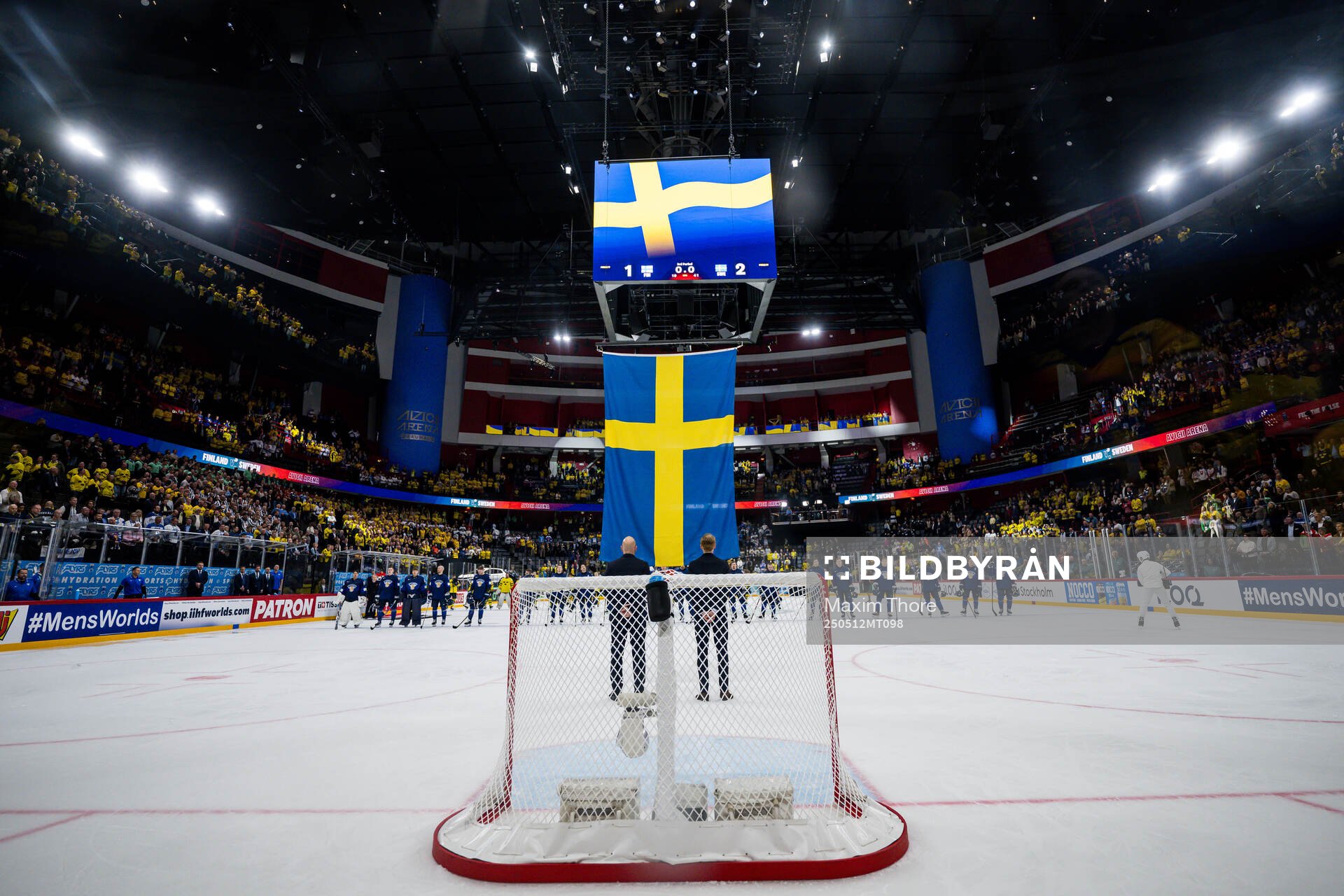The Swedish flag is raised