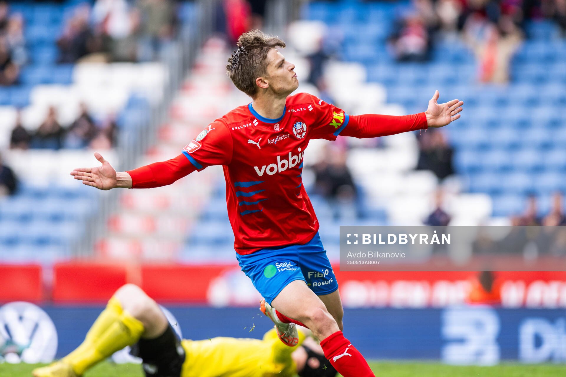 Helsingborgs Adrian Svanbäck jublar