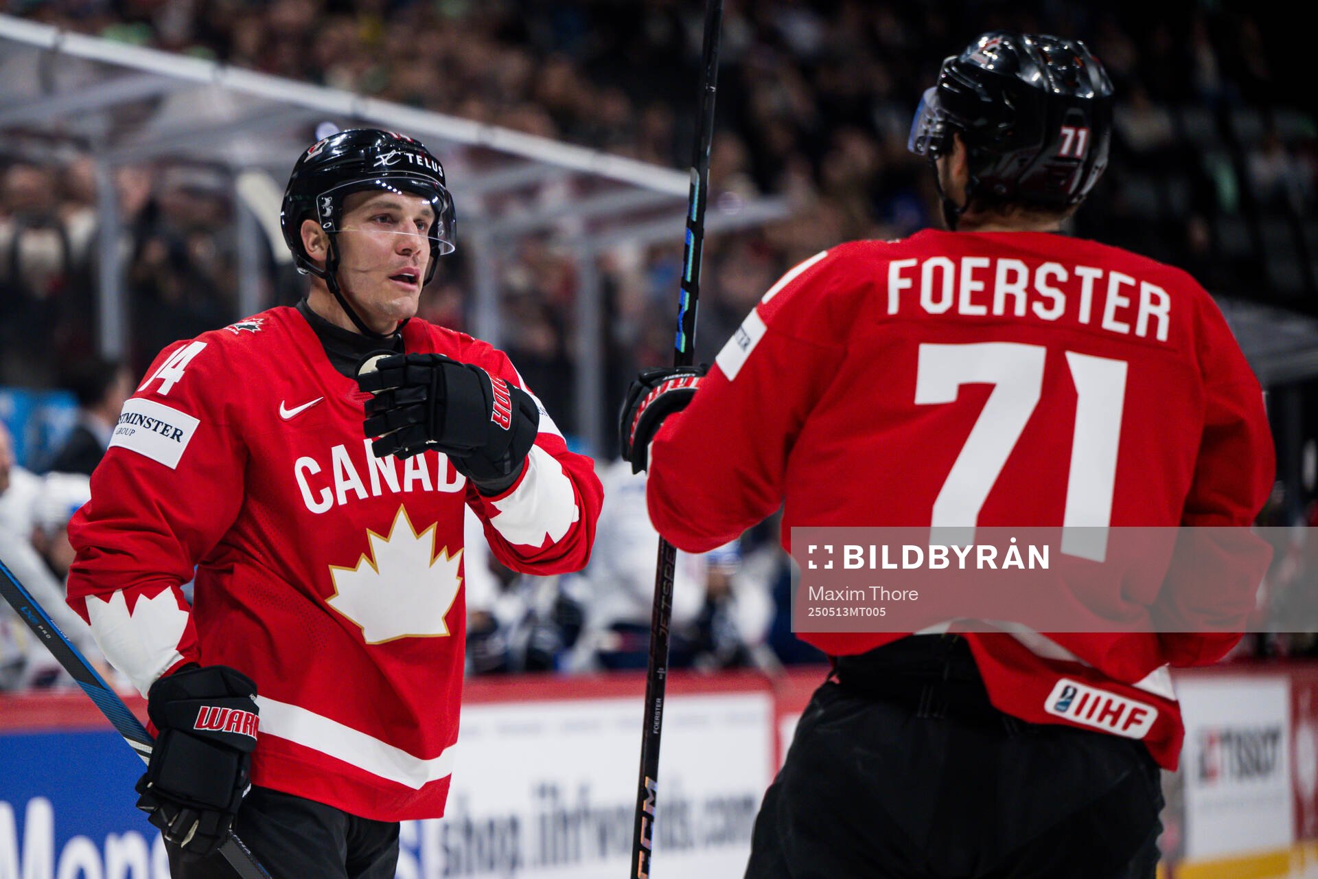 Bo Horvat of Canada celebrates