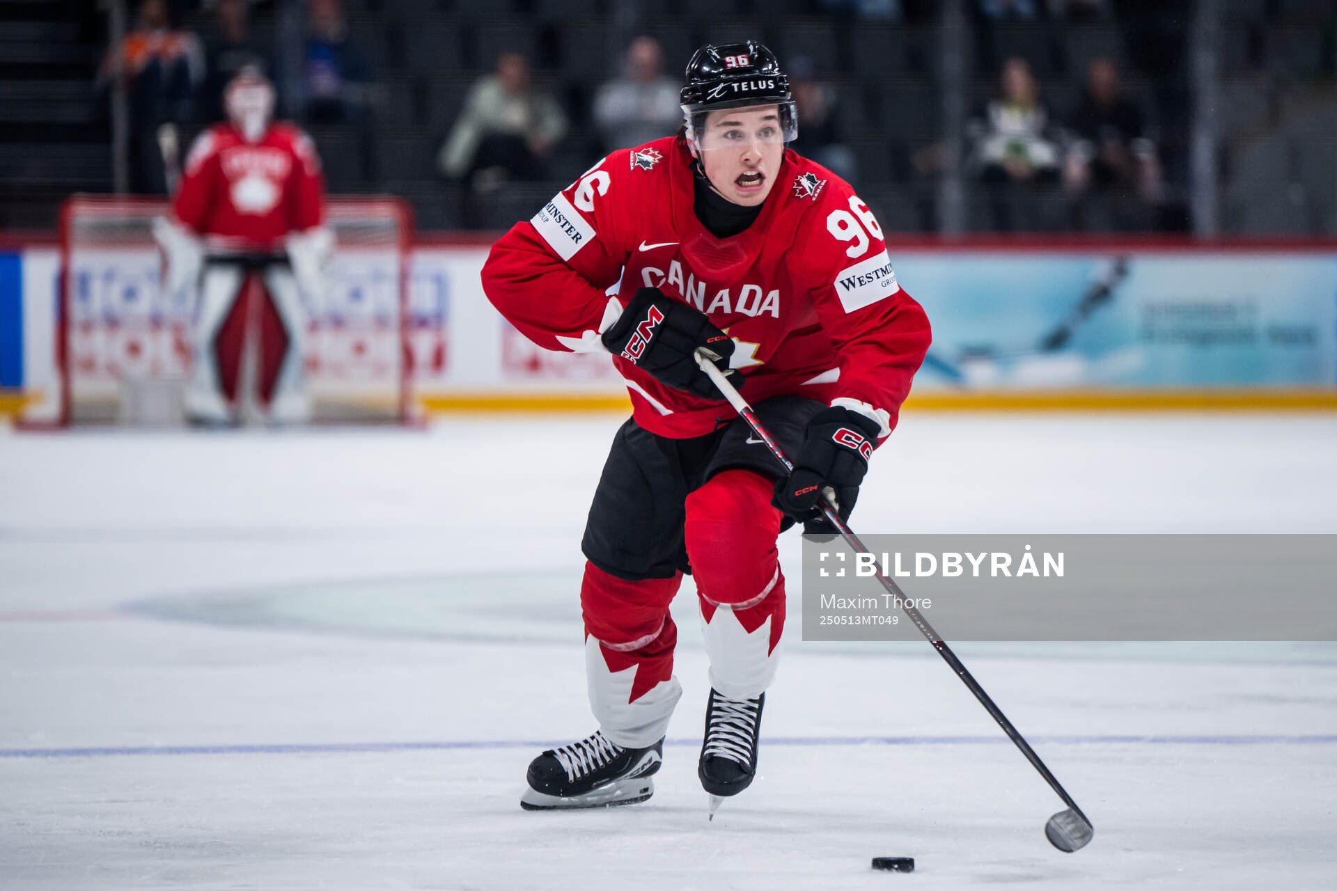 Macklin Celebrini of Canada