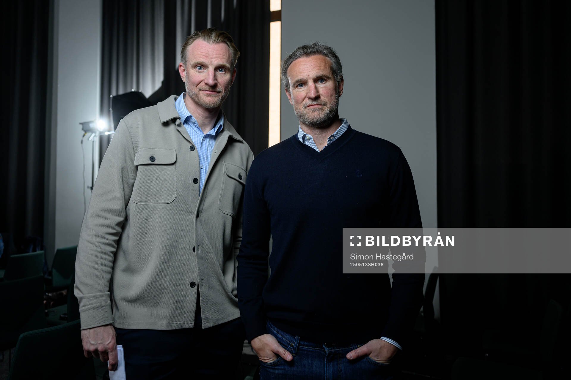Staffan Kronwall and Niklas Kronwall pose for a portrait