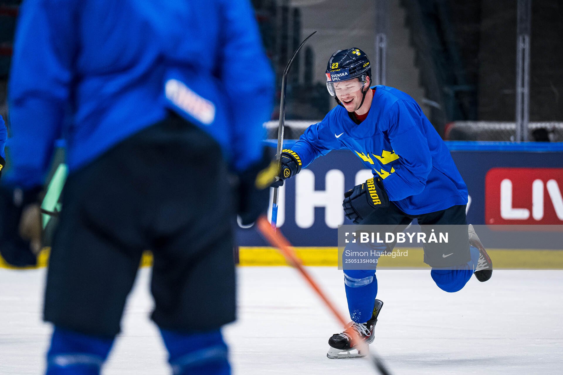 Lucas Raymond at a practice session