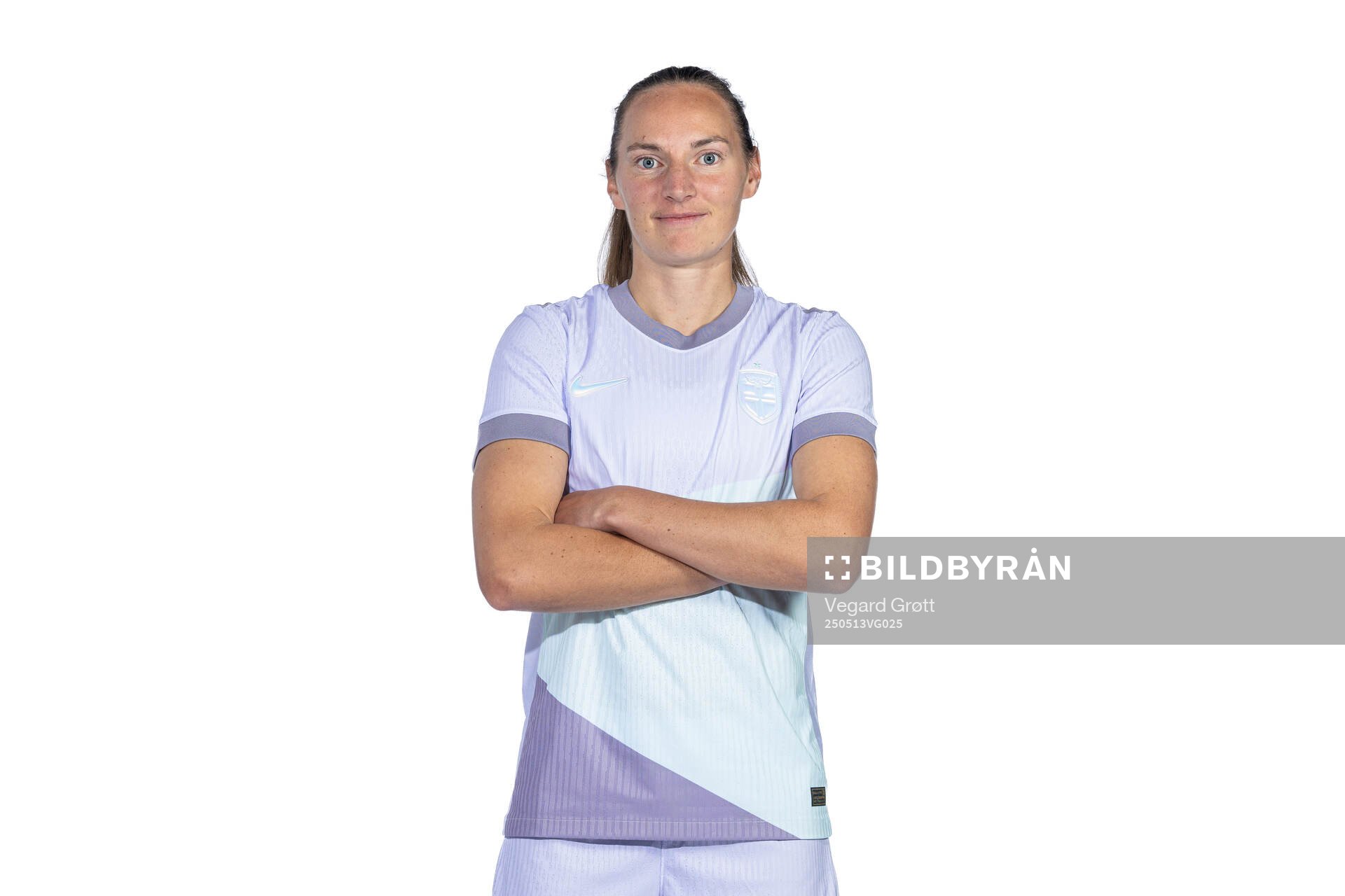 Marit Bratberg Lund of the Norwegian women's national football team poses for a portrait on February 18, 2025 in Toulouse. 