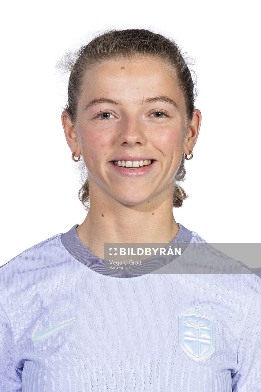 Justine Kielland of the Norwegian women's national football team poses for a portrait on February 18, 2025 in Toulouse. 