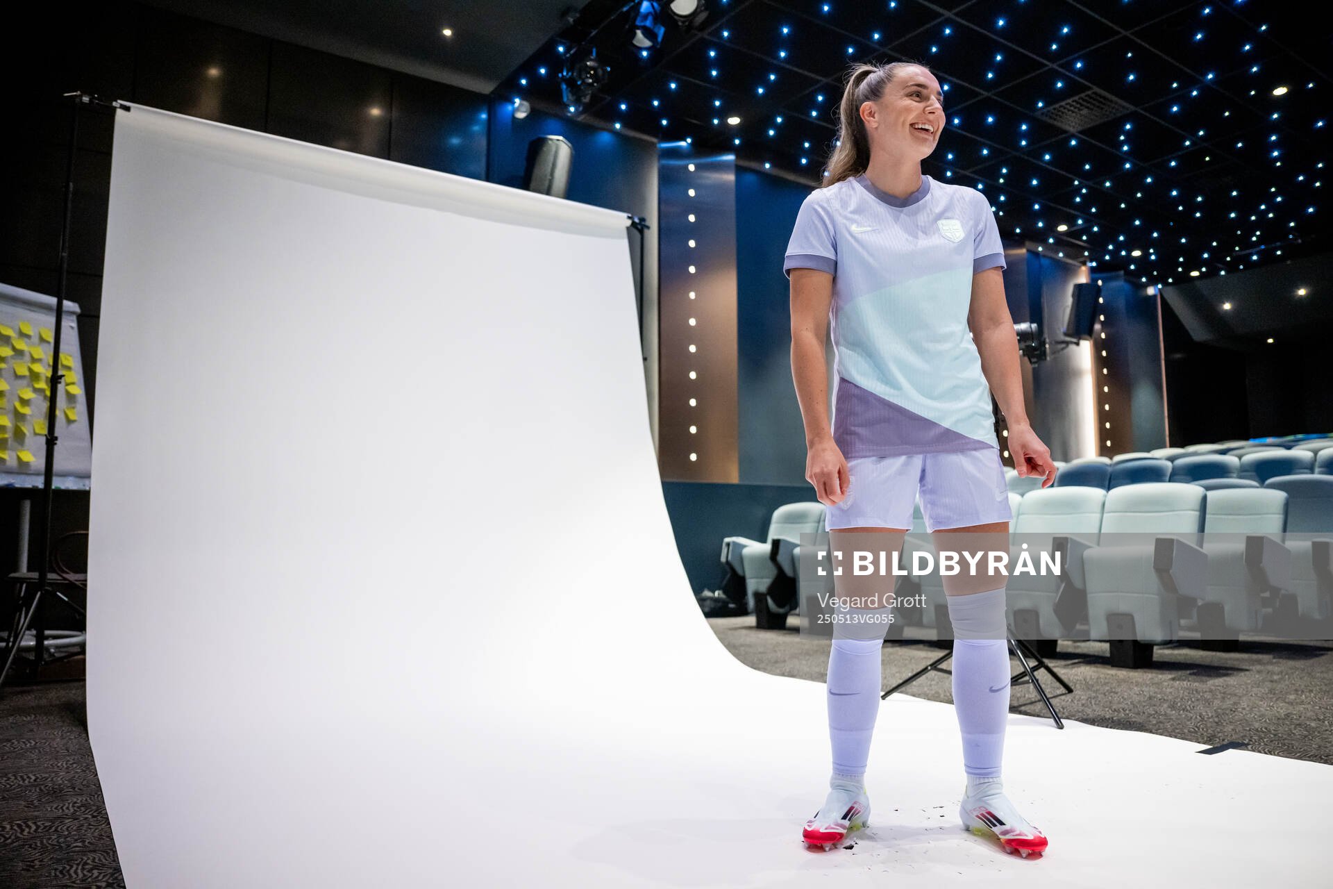 Vilde Bøe Risa of the Norwegian women's national football team poses for a portrait on February 18, 2025 in Toulouse. 