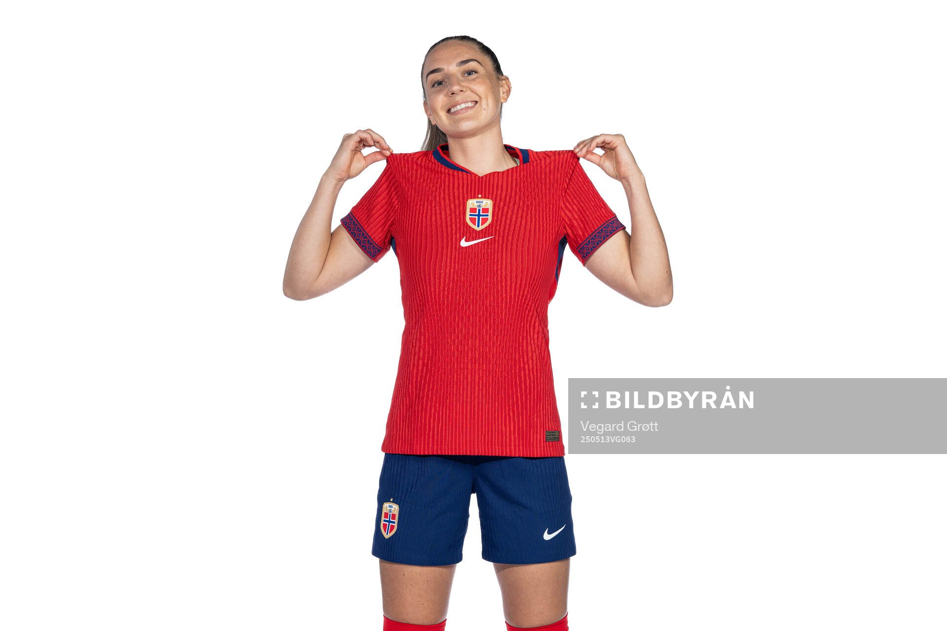 Vilde Bøe Risa of the Norwegian women's national football team poses for a portrait on February 18, 2025 in Toulouse. 