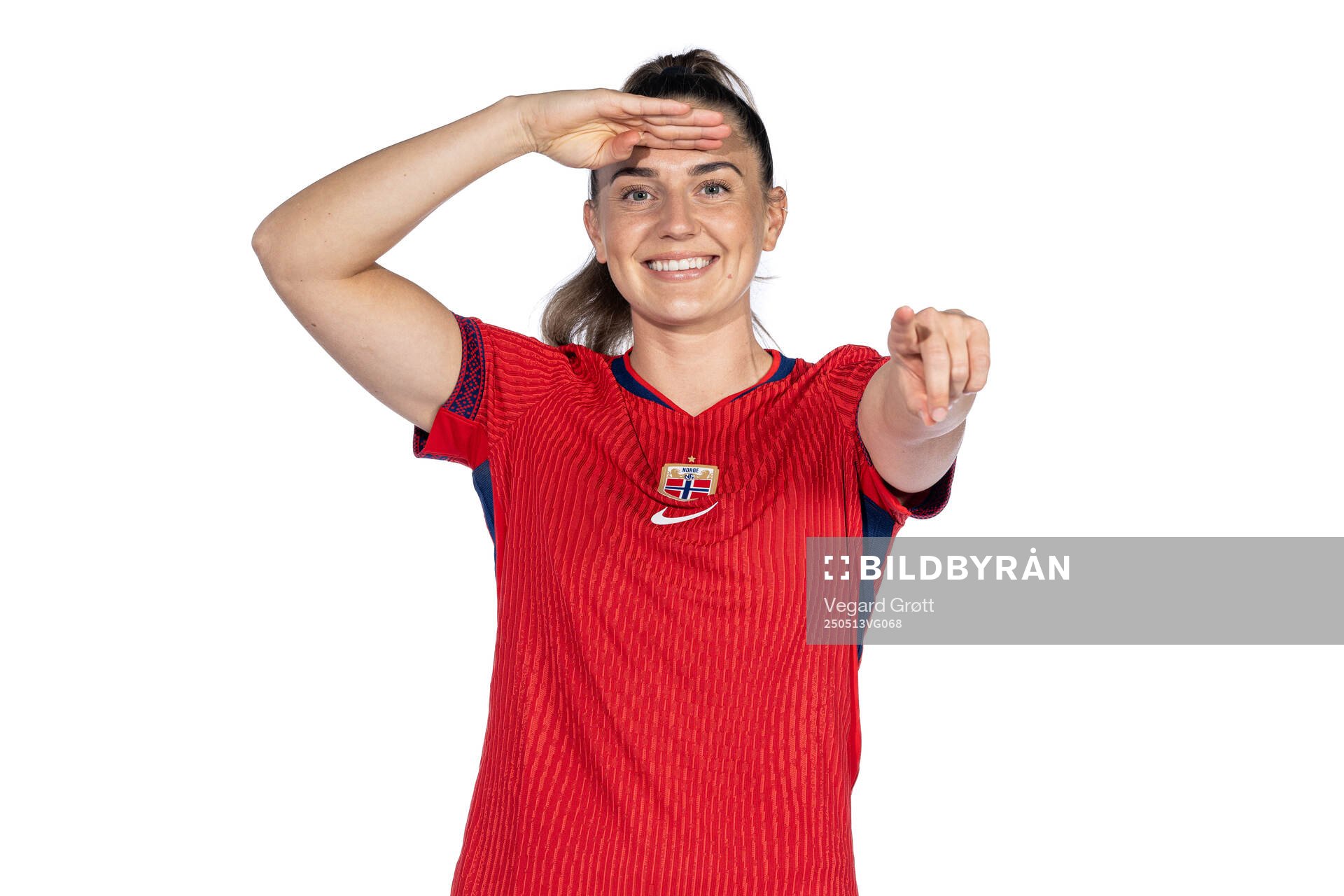 Vilde Bøe Risa of the Norwegian women's national football team poses for a portrait on February 18, 2025 in Toulouse. 