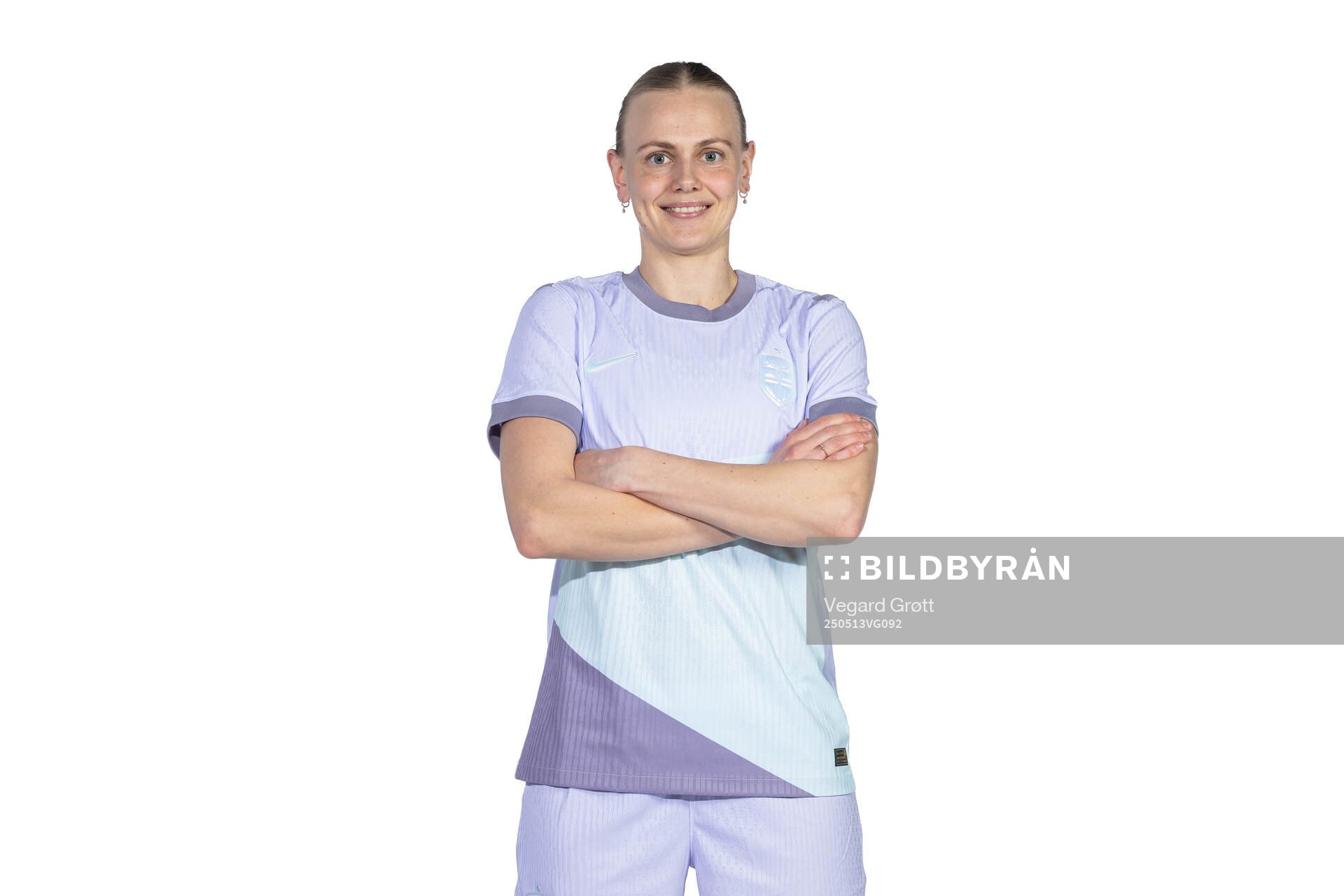 Karina Sævik of the Norwegian women's national football team poses for a portrait on February 18, 2025 in Toulouse. 