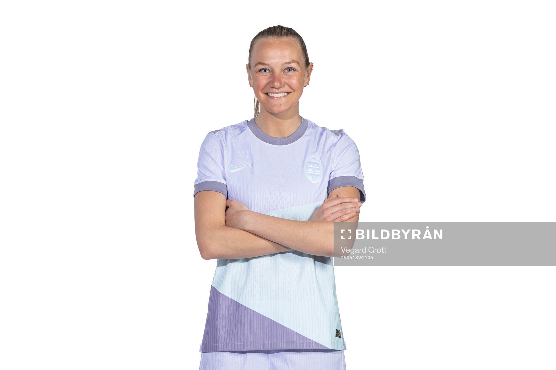 Frida Maanum of the Norwegian women's national football team poses for a portrait on February 18, 2025 in Toulouse. 